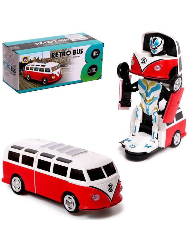 Робот «Ретро автобус», световые и звуковые эффекты, трансформируется