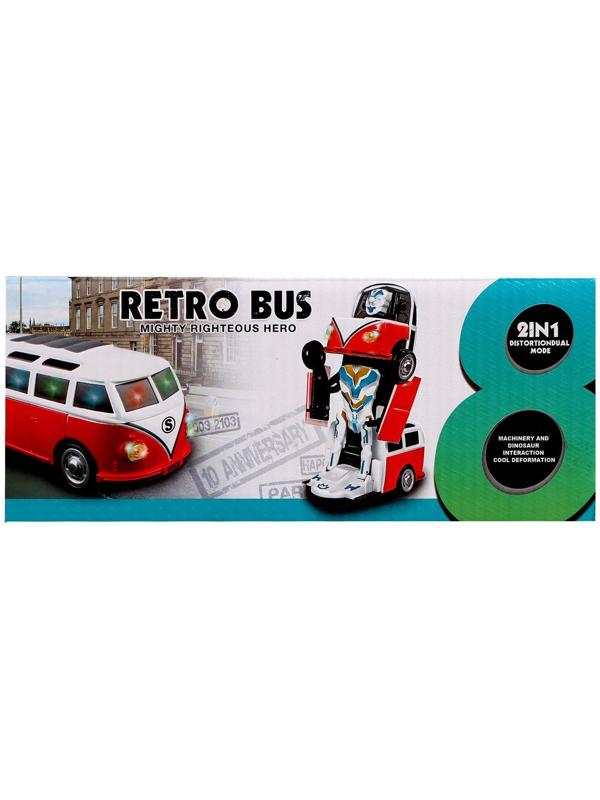 Робот «Ретро автобус», световые и звуковые эффекты, трансформируется