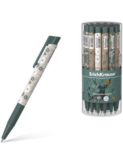 Ручка шариковая автом. ErichKrause Natural Life Matic&Grip, узел 0.7 мм, грип, черн. Синие