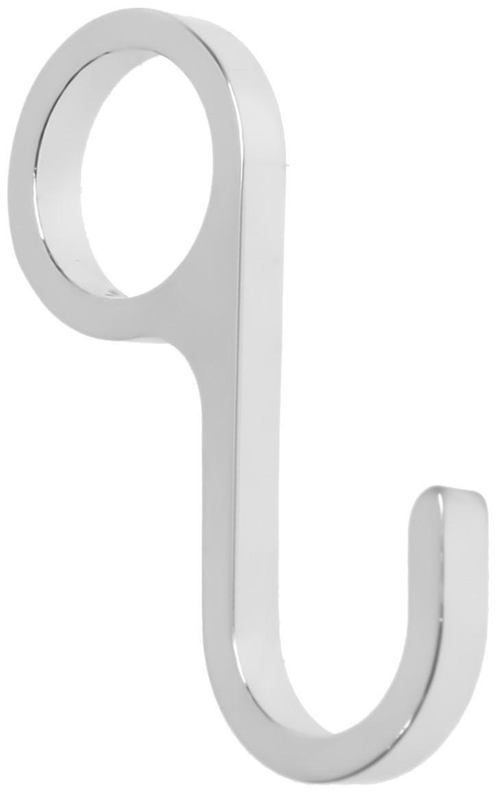 Крючек для рейлинга не съемный, цвет хром