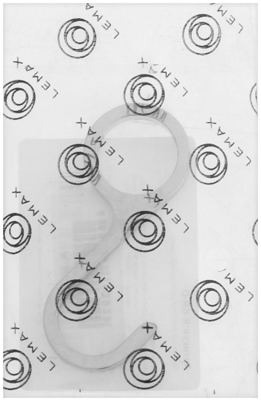 Крючек для рейлинга не съемный, цвет хром