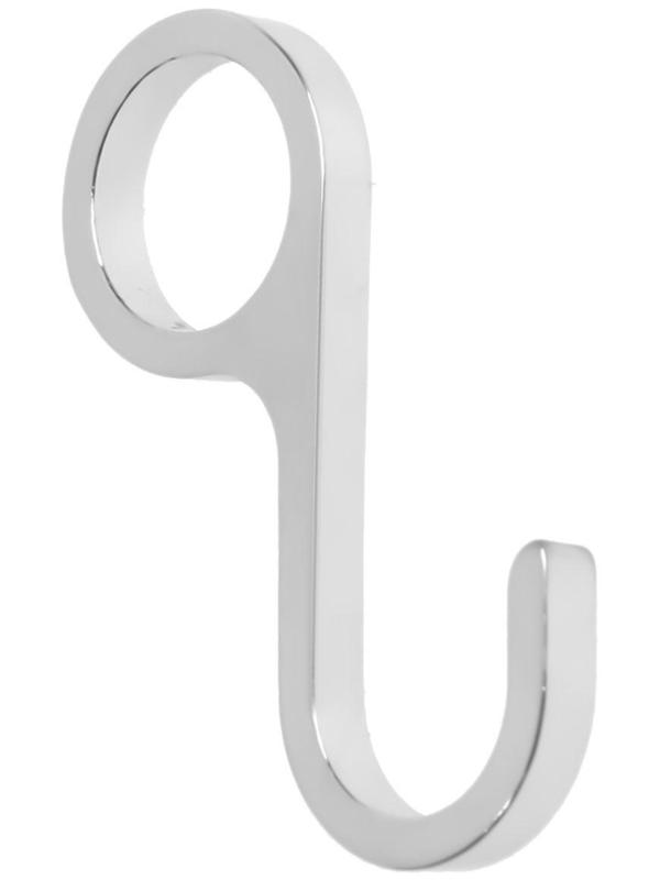 Крючек для рейлинга не съемный, цвет хром