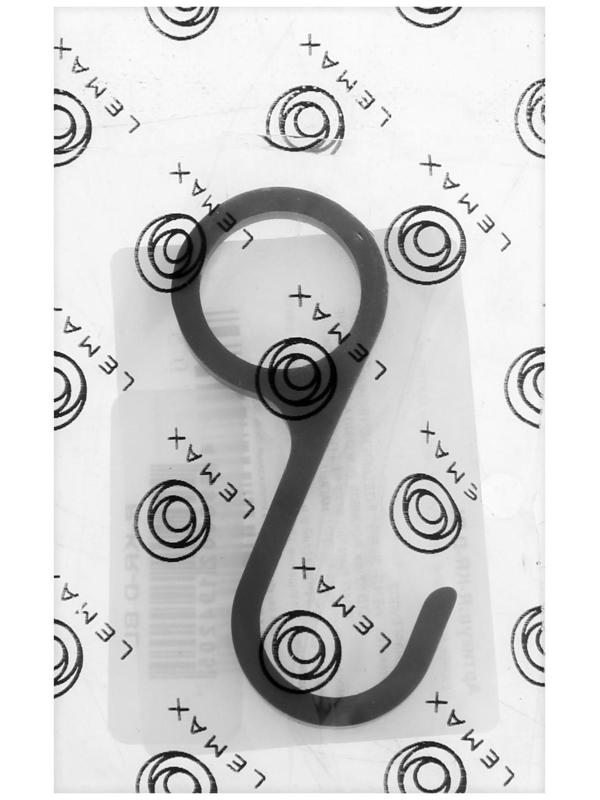 Крючек для рейлинга не съемный, цвет матовый черный