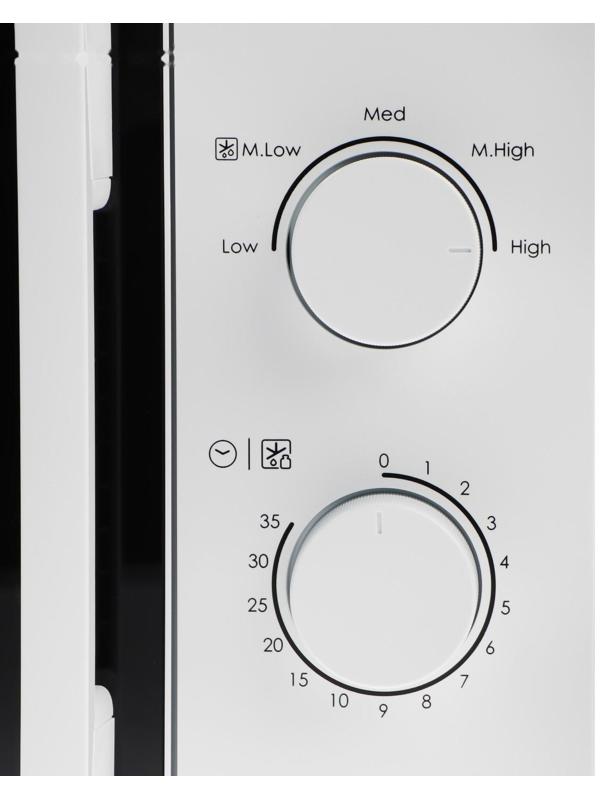 Микроволновая печь Candy  CMW20SMWLI-07, 700 Вт, 20 л, 6 режимов, бело-чёрная