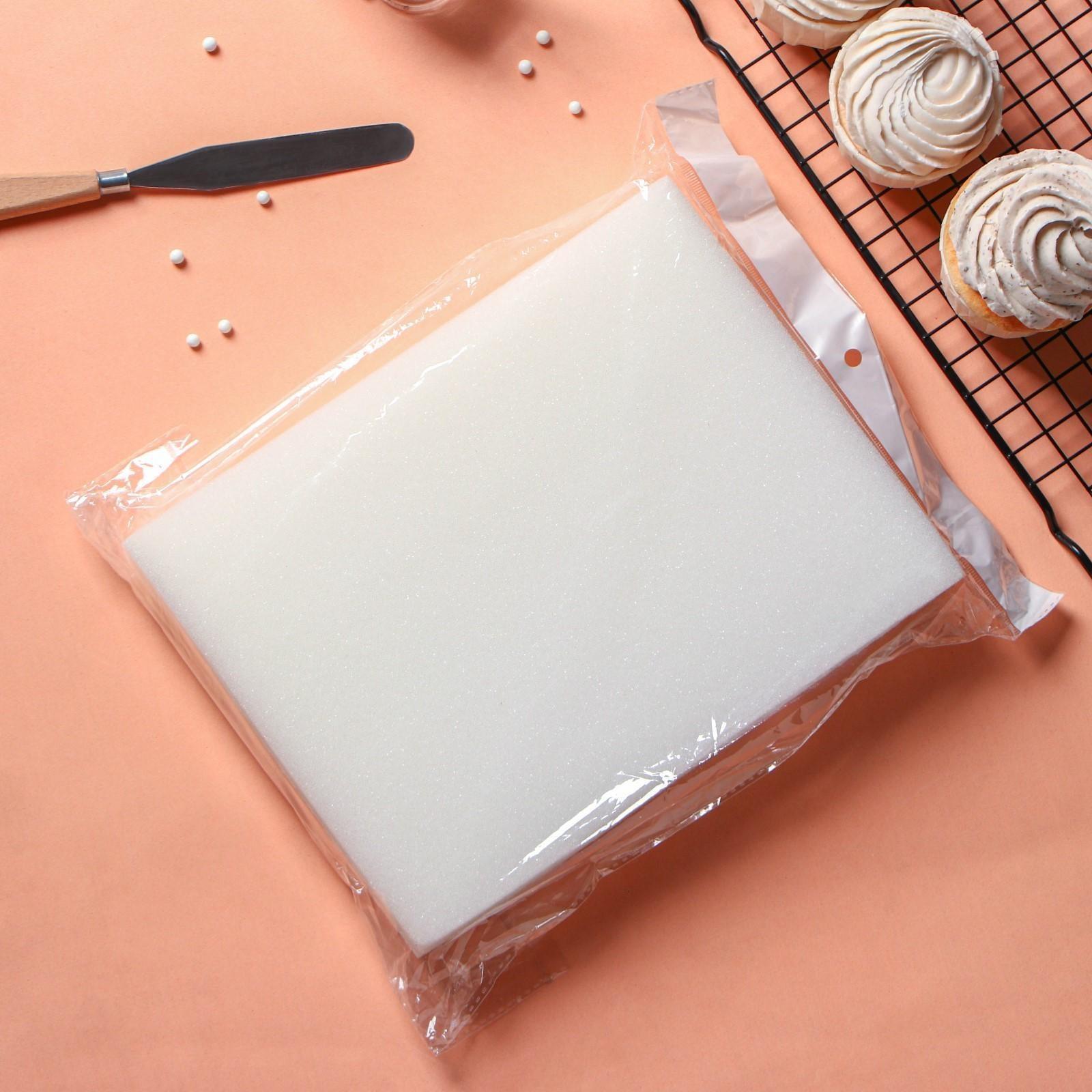 Набор матов для сушки цветов из мастики, 25×19,5×5 см, 2 шт, цвет белый