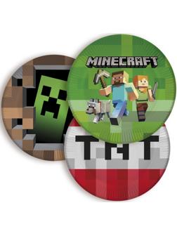 Тарелка бумажная «Пиксели. Ассорти», 18 см, в наборе 6 штук