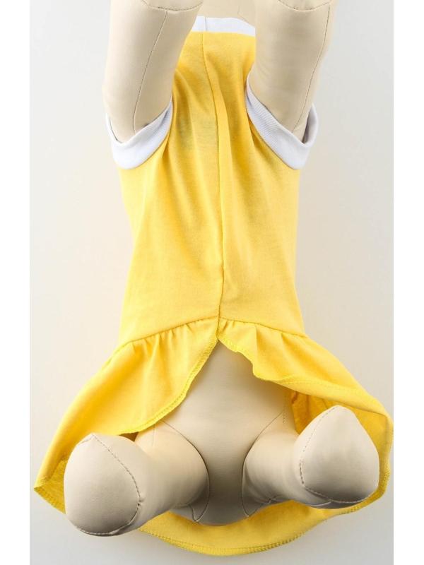 Платье для собак кулирка, S (ДС 27, ОШ 32-36, ОГ 38-42), Желтое