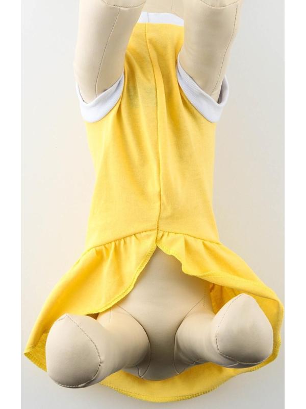 Платье для собак кулирка, М (ДС 30, ОШ 34-38, ОГ 40-44), Желтое