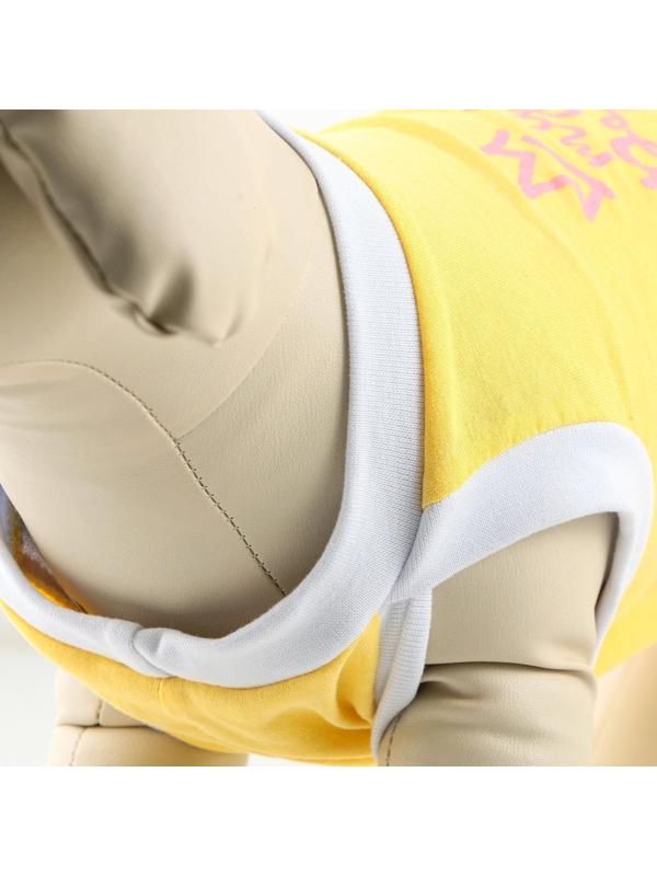 Платье для собак кулирка, L (ДС 32, ОШ 38-42, ОГ 44-48), Желтое