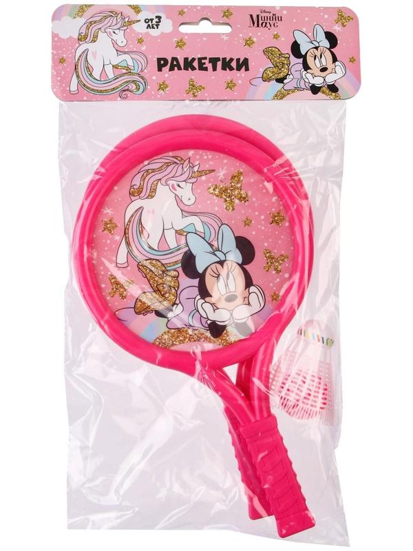 Набор игровой, ракетки, воланчик и мячик, Минни Маус, Disney