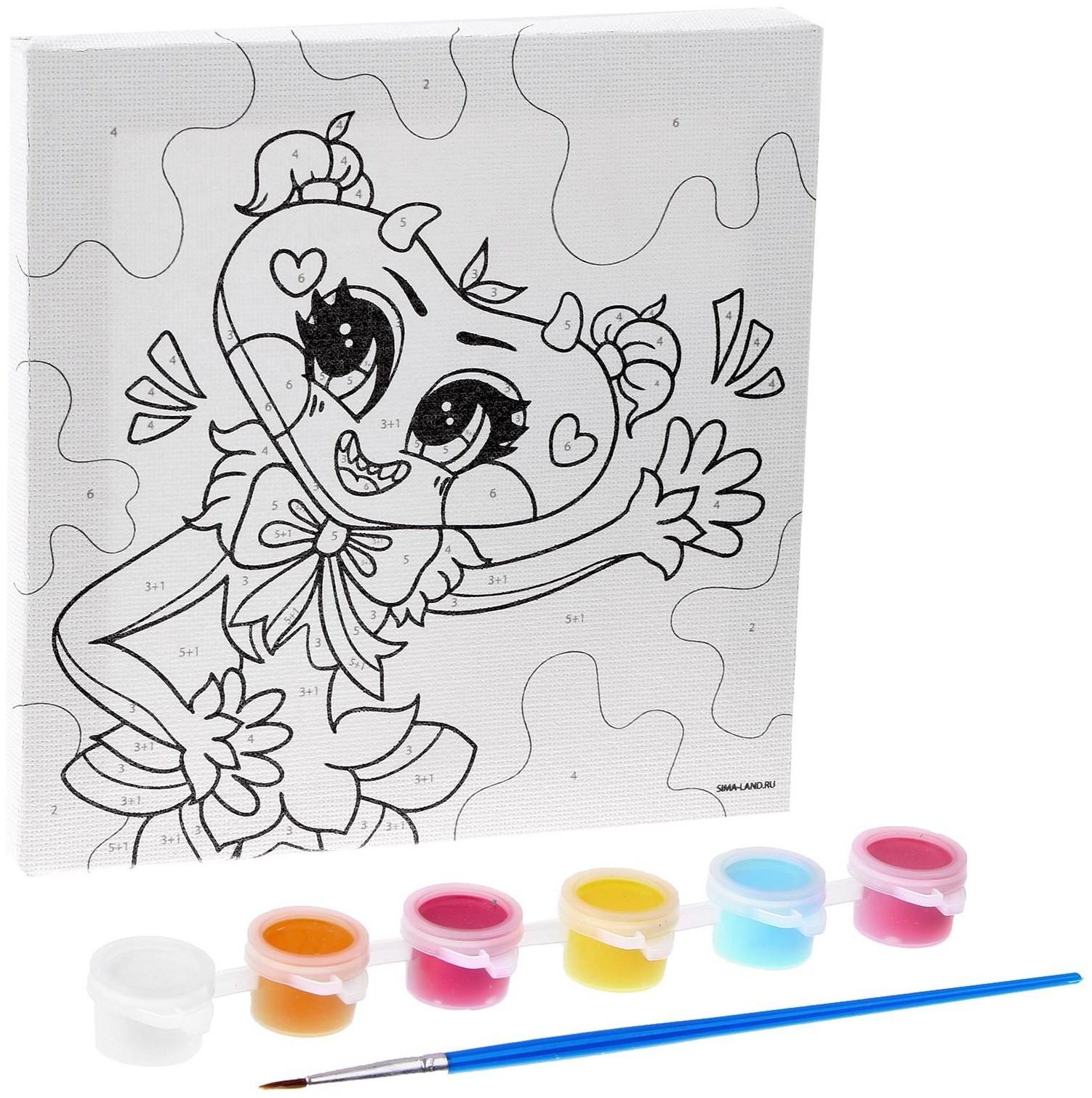 Картина по номерам «Мягкая подружка», 15х15 см