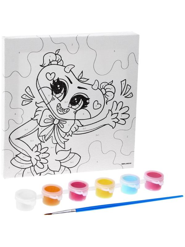 Картина по номерам «Мягкая подружка», 15х15 см