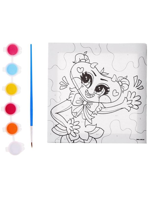 Картина по номерам «Мягкая подружка», 15х15 см