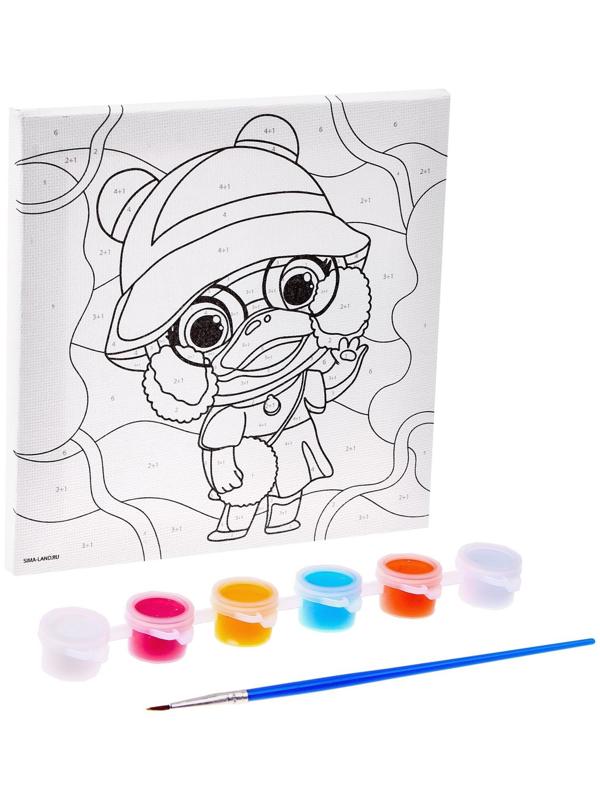 Картина по номерам «Стильная уточка», 15х15 см