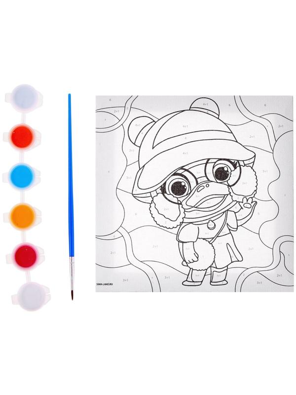 Картина по номерам «Стильная уточка», 15х15 см