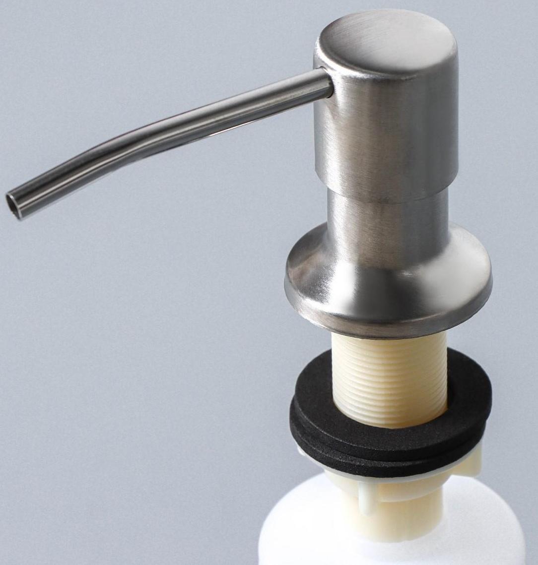 Врезной дозатор для жидкого мыла или средства для мытья посуды, 350 мл, цвет хром