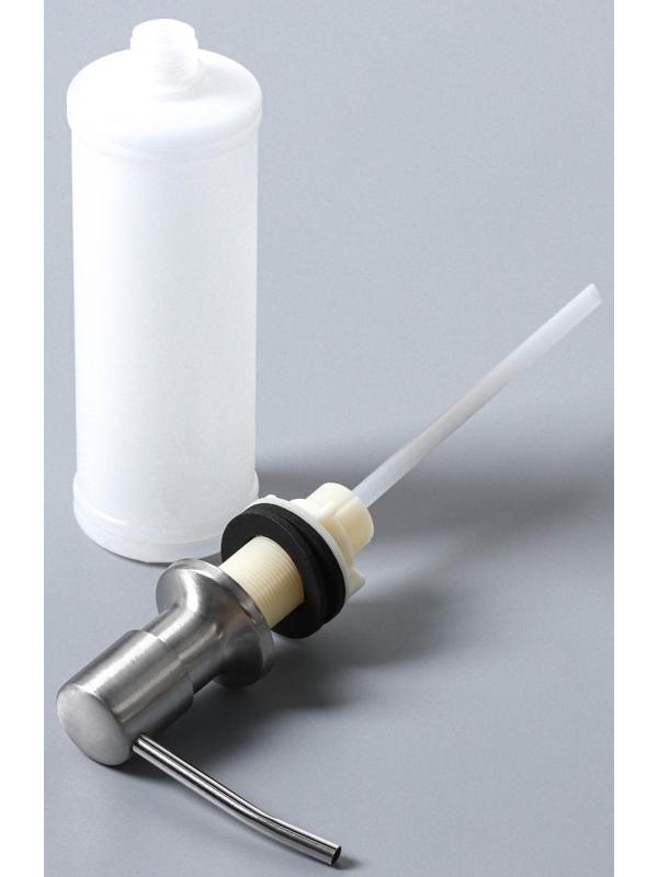 Врезной дозатор для жидкого мыла или средства для мытья посуды, 350 мл, цвет хром