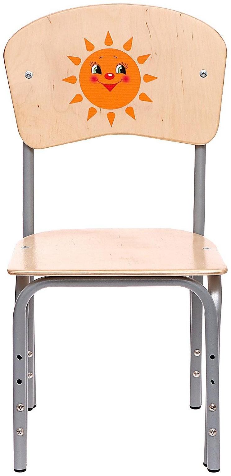 Стул регулируемый «Кузя», фанера (1-3), солнышко, спинка-бублик