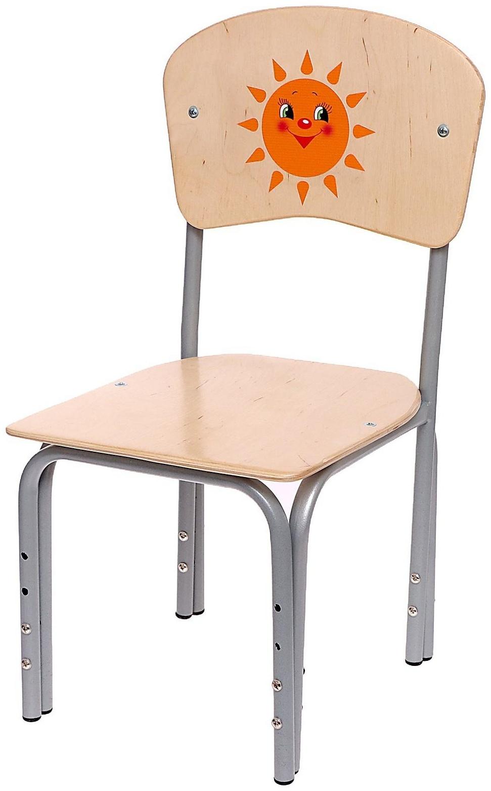 Стул регулируемый «Кузя», фанера (1-3), солнышко, спинка-бублик