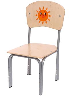 Стул регулируемый «Кузя», фанера (1-3), солнышко, спинка-бублик