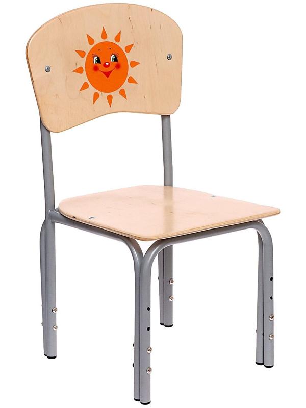 Стул регулируемый «Кузя», фанера (1-3), солнышко, спинка-бублик