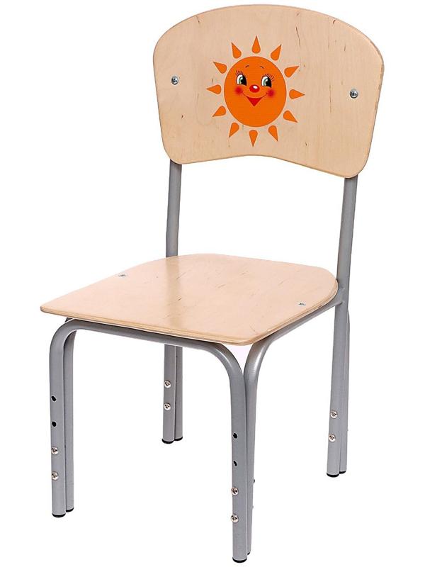 Стул регулируемый «Кузя», фанера (1-3), солнышко, спинка-бублик