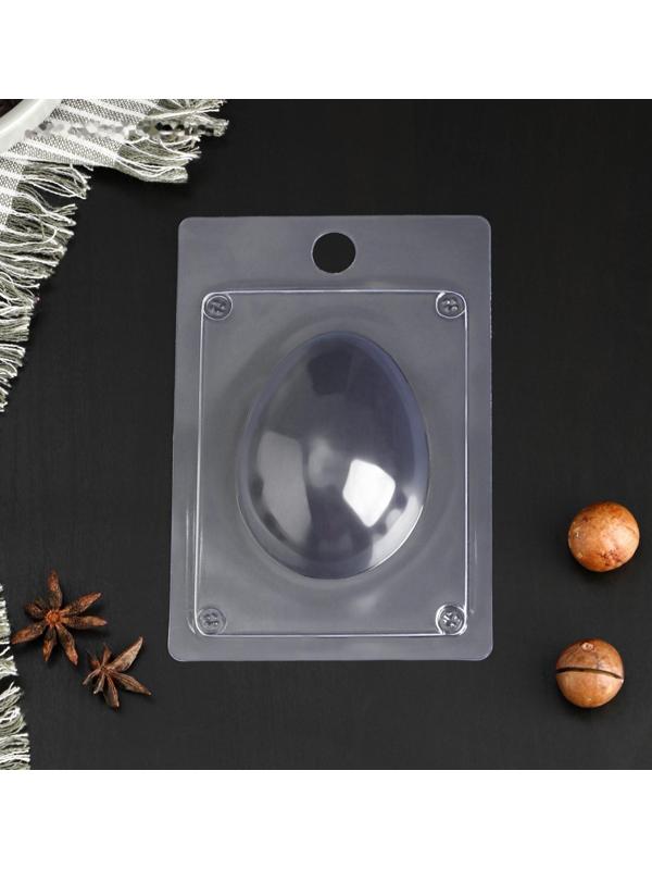 Форма для шоколада «Яйцо простое», 15×10×3 см, цвет прозрачный