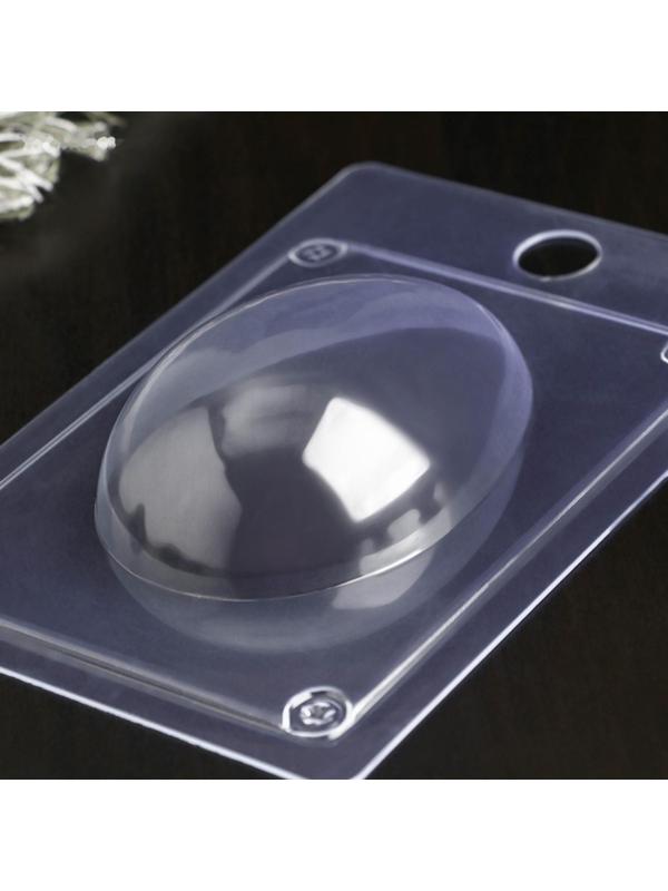 Форма для шоколада «Яйцо простое», 15×10×3 см, цвет прозрачный