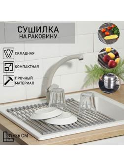 Сушилка для посуды на раковину, 37×36 см
