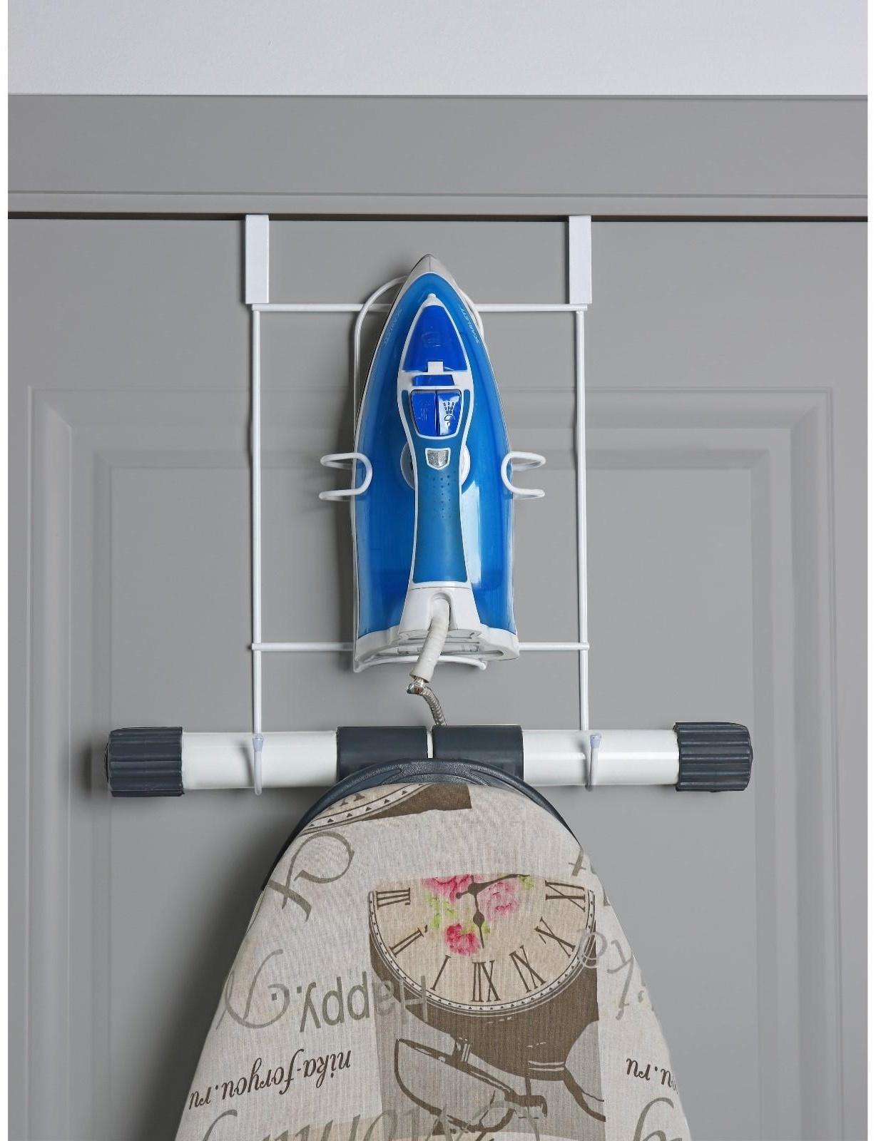 Подставка надверная для гладильной доски и утюга, 25×14,5×40,5 см, цвет белый