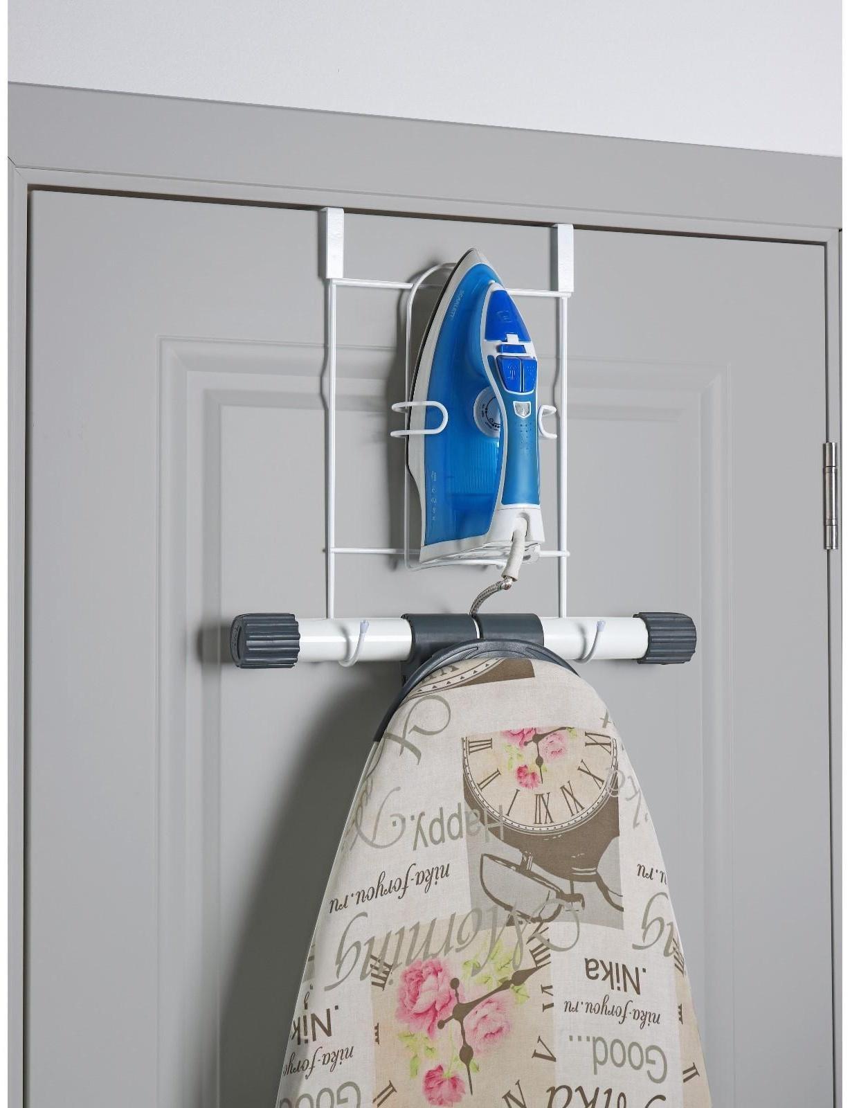 Подставка надверная для гладильной доски и утюга, 25×14,5×40,5 см, цвет белый