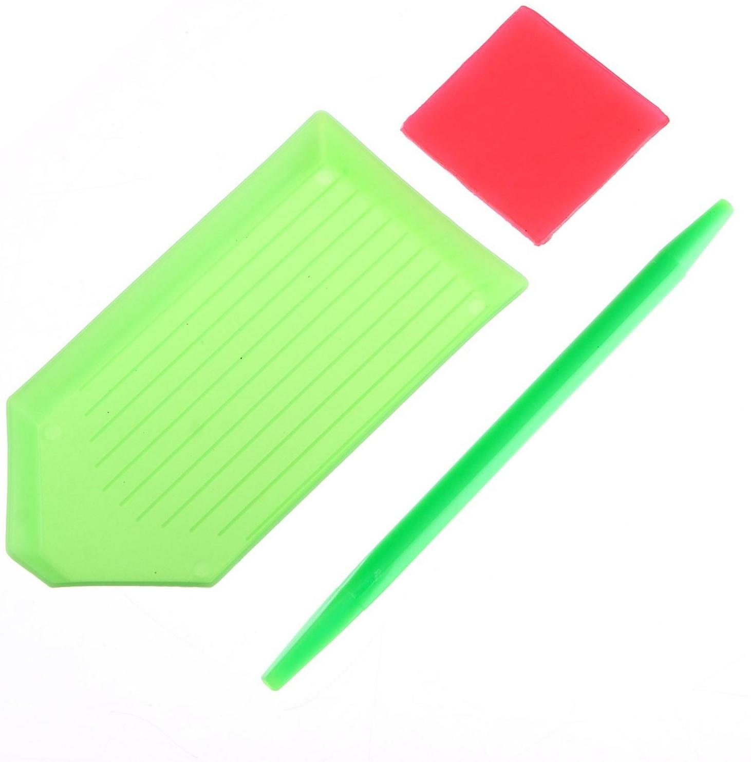 Алмазная вышивка с частичным заполнением «Девочка» и гравюра «Кошачьи нежности» А5