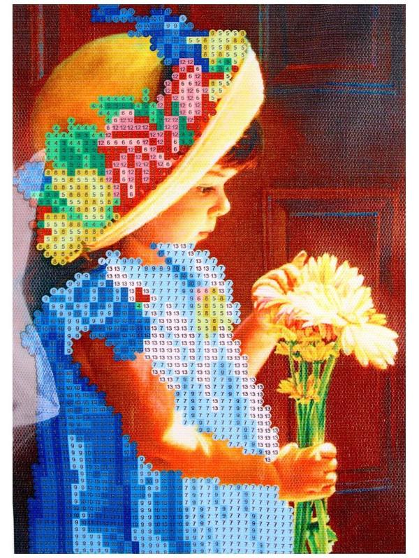 Алмазная вышивка с частичным заполнением «Девочка» и гравюра «Кошачьи нежности» А5