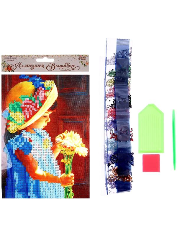 Алмазная вышивка с частичным заполнением «Девочка» и гравюра «Кошачьи нежности» А5