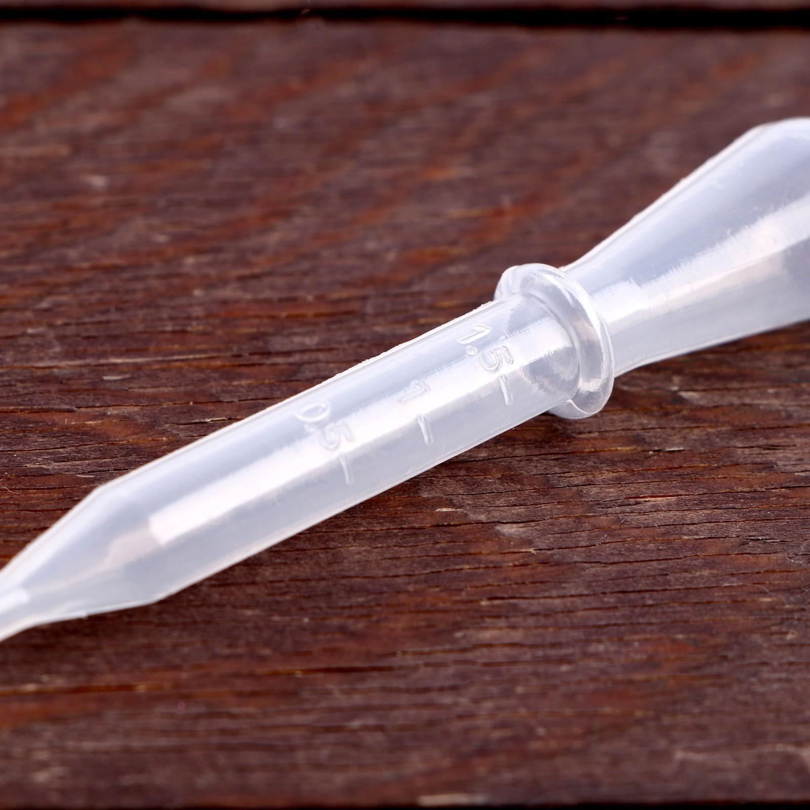 Пипетка для опытов и творчества 1,5 мл, набор 10 шт., размер 1 шт. — 1,4 × 7,9 см