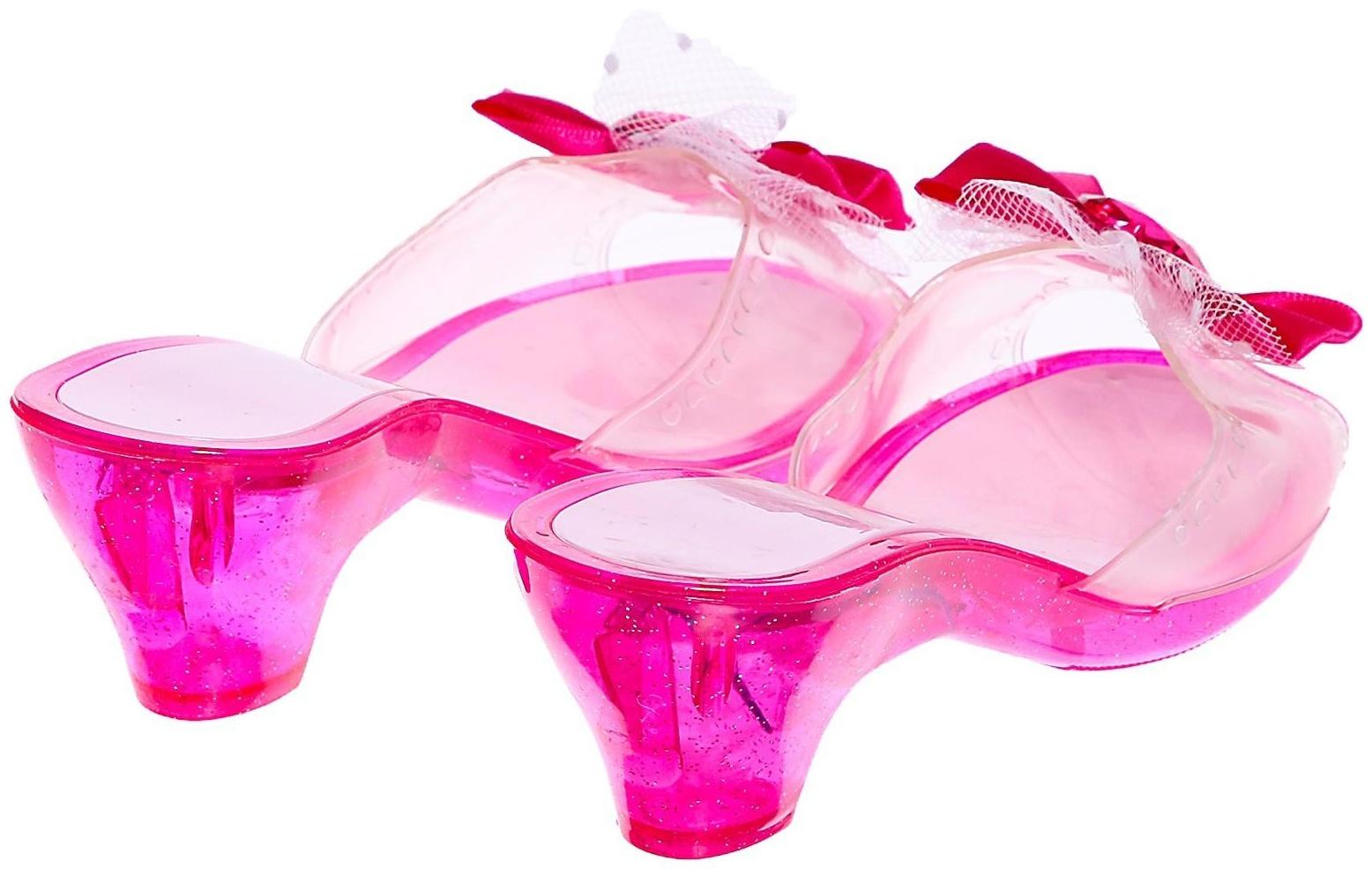 Набор украшений «Туфельки для принцессы», свет, малиновый