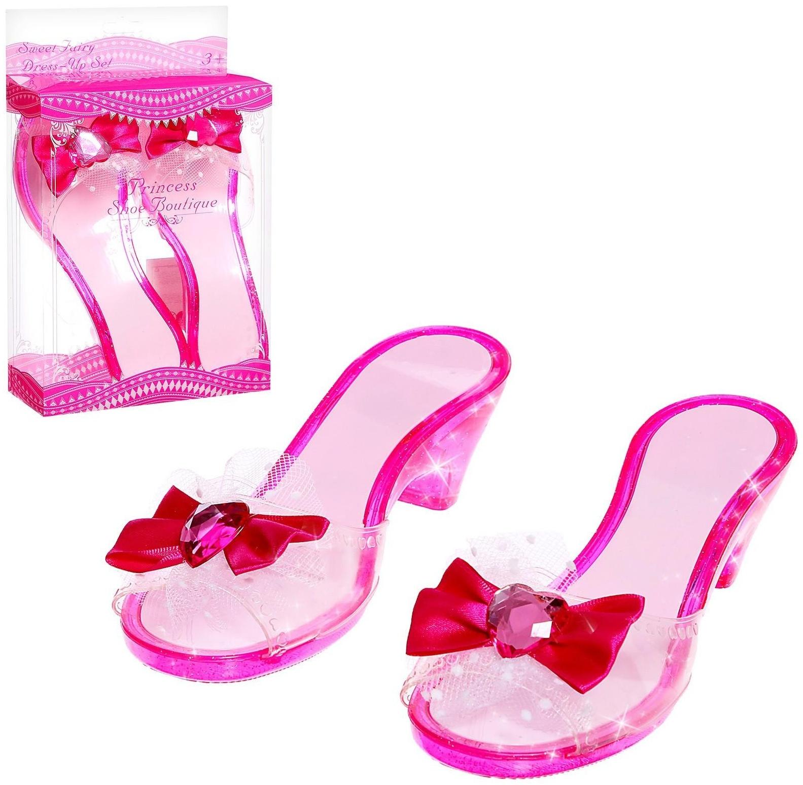 Набор украшений «Туфельки для принцессы», свет, малиновый