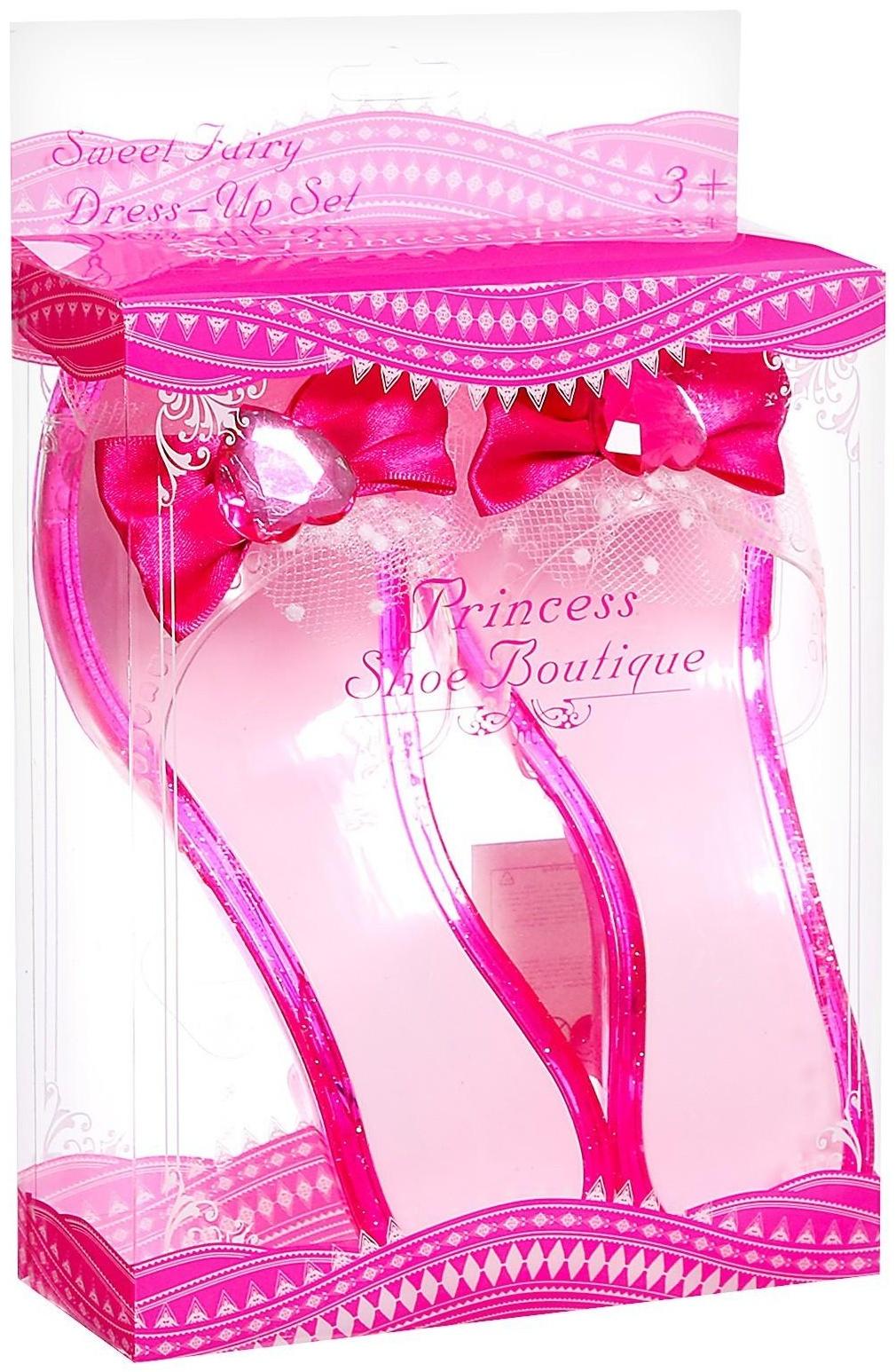 Набор украшений «Туфельки для принцессы», свет, малиновый