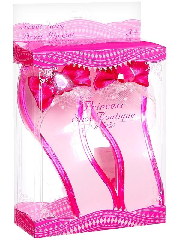 Набор украшений «Туфельки для принцессы», свет, малиновый