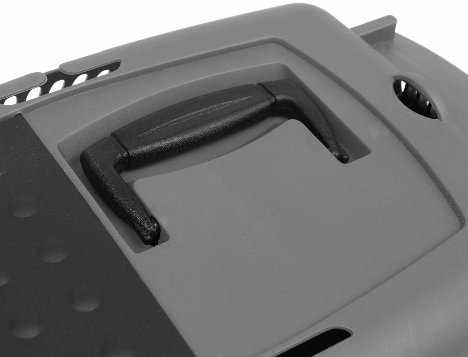 Переноска для животных с пластиковой дверью, 40 х 32 х 26, серая