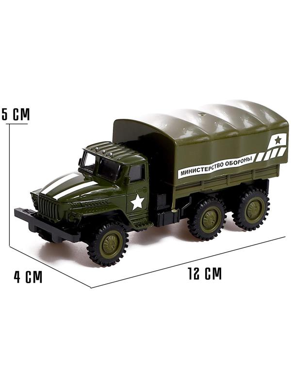 Грузовик металлический «УРАЛ «Армия», инерция, масштаб 1:43, цвет зелёный