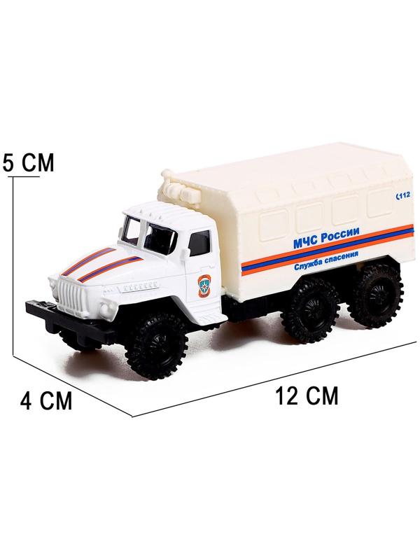 Грузовик металлический «УРАЛ «МЧС», инерция, масштаб 1:43