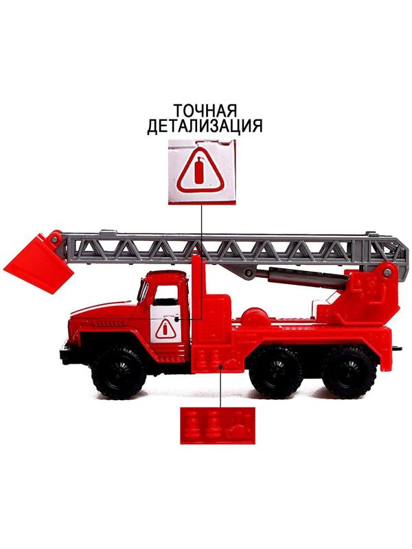 Грузовик металлический «УРАЛ «Пожарная охрана», инерция, масштаб 1:43