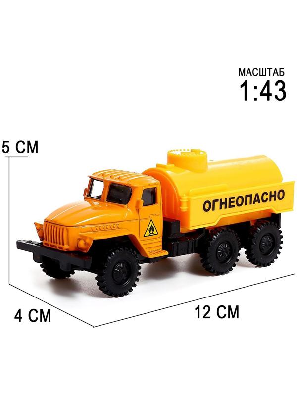 Грузовик металлический «УРАЛ «Топливо», инерция, масштаб 1:43