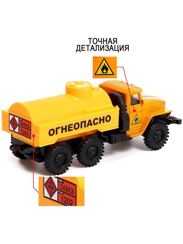 Грузовик металлический «УРАЛ «Топливо», инерция, масштаб 1:43