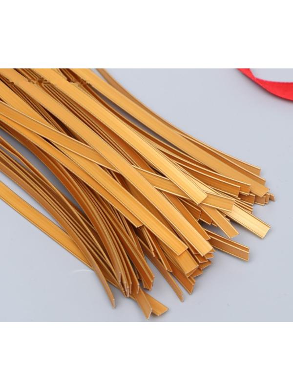 Клип-лента в нарезке, Золото, 25 см / 100 шт.