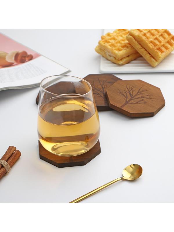 Набор подставок под кружки Magistro «Древо», 4 шт, акация