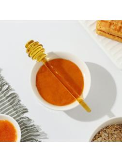 Палочка стеклянная для мёда «Медок», 15×3,2 см, цвет жёлтый