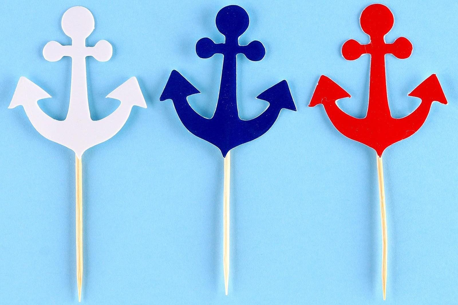 Шпажки «Якорь», в наборе 12 штук