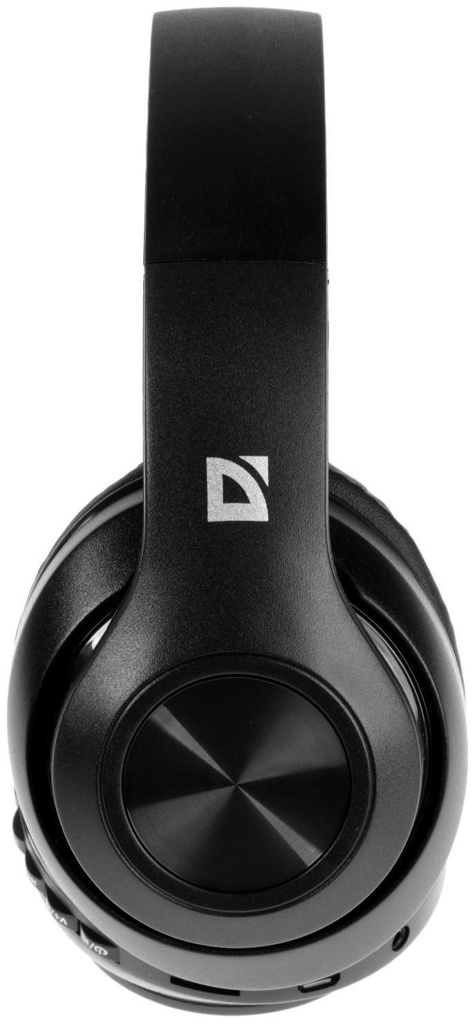 Наушники Defender FreeMotion B552, накладные, микрофон, управление, microSD, 200 мАч, черные